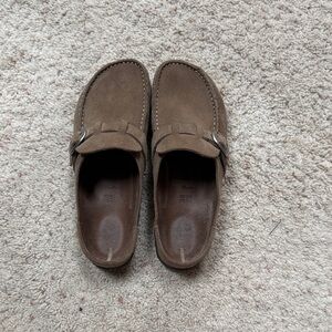 Birkenstock Brown Suede Flats